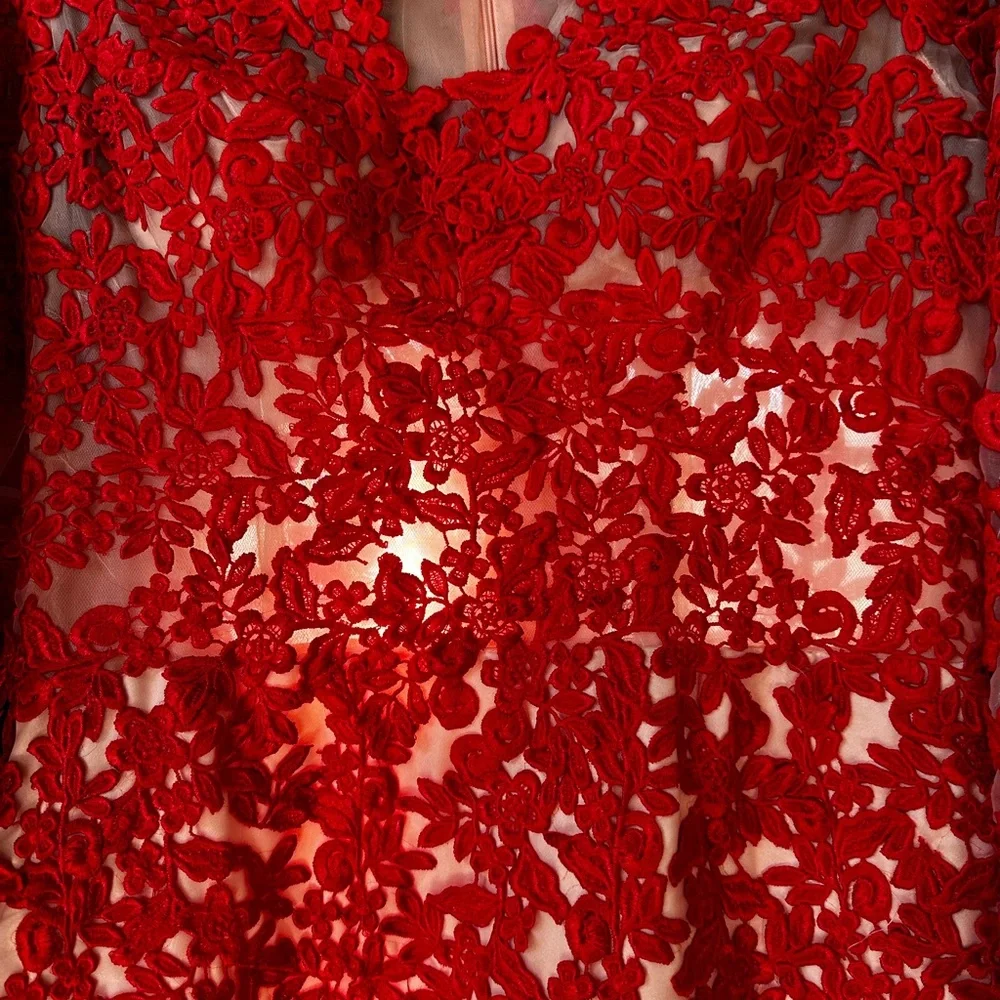 Long sleeve dress custom made about a size 6 - Picture 3 of 8